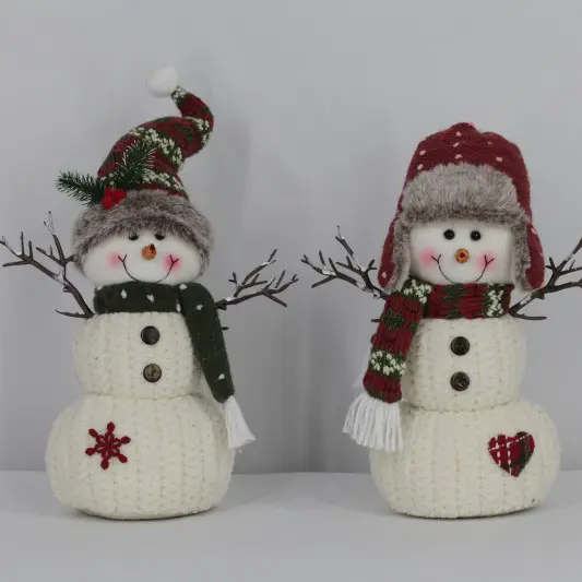 Christmas High quality Christmas decorations Snowman with earplugs Santa hat