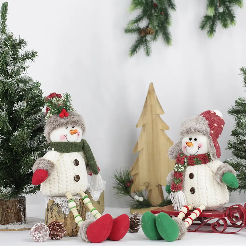 Christmas stuffed beaded snowman