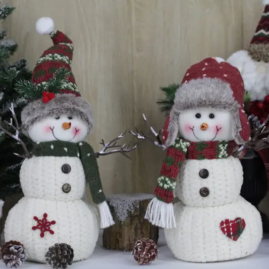 Christmas High quality Christmas decorations Snowman with earplugs Santa hat (1).jpg