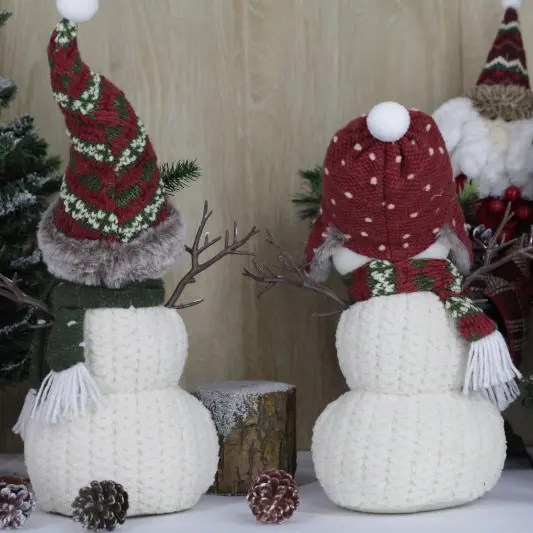 Christmas High quality Christmas decorations Snowman with earplugs Santa hat (2).jpg