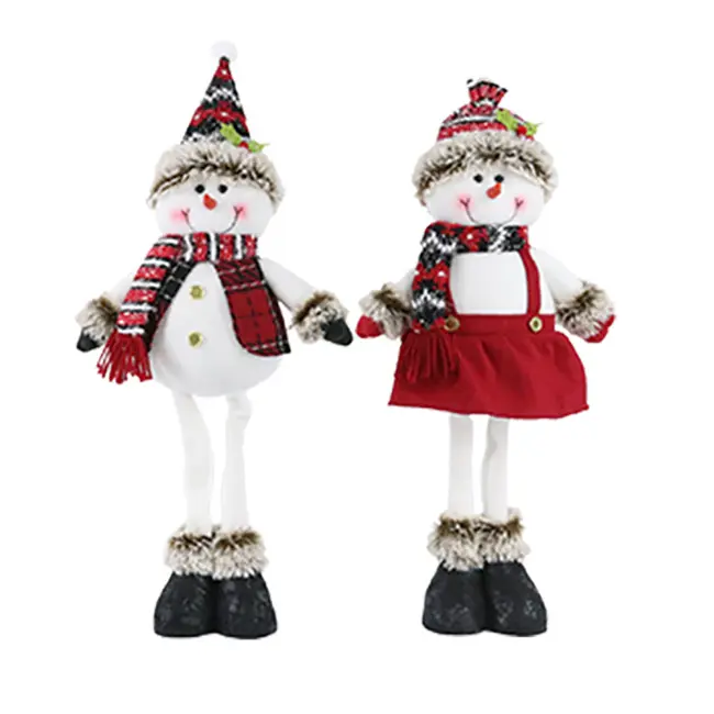 25 "red and black Tie Standing Snowman 2 assistants