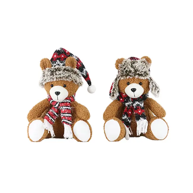 12 "red and black brown bear 2 assistants