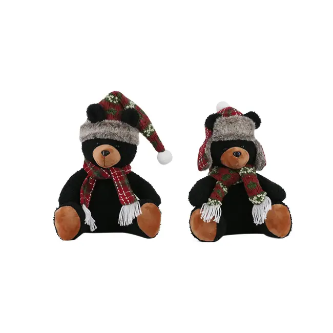 Upscale Santa Bear 12 "Sitting Bear 2 assistants